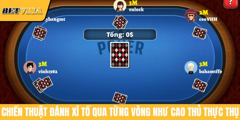 Chiến thuật đánh Xì Tố qua từng vòng như cao thủ thực thụ